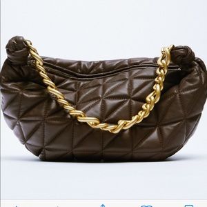 NWT 🤩ZARA Chain Handled Quilted Leather Bag